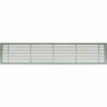 GIUMENTA-ARCHITECTURAL GRILLE AG20 Series 4in x 42in Solid Alum Fixed Bar Supply/Return Air Vent Grille, Brushed Satin 200044201